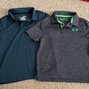Lot of 2 - boys - size XS - Under Armour performance polos